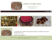 Tablet Screenshot of groveparkdeli.com